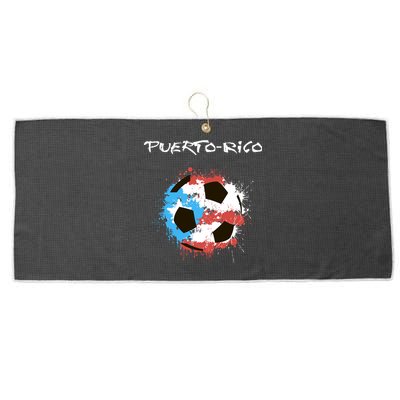 Puerto Rico Soccer Large Microfiber Waffle Golf Towel