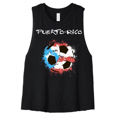 Puerto Rico Soccer Women's Racerback Cropped Tank