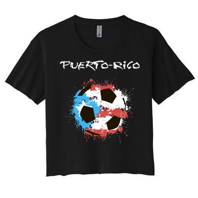 Puerto Rico Soccer Women's Crop Top Tee