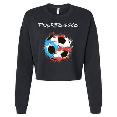 Puerto Rico Soccer Cropped Pullover Crew