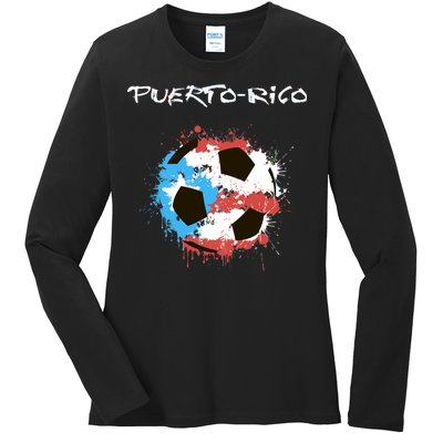 Puerto Rico Soccer Ladies Long Sleeve Shirt