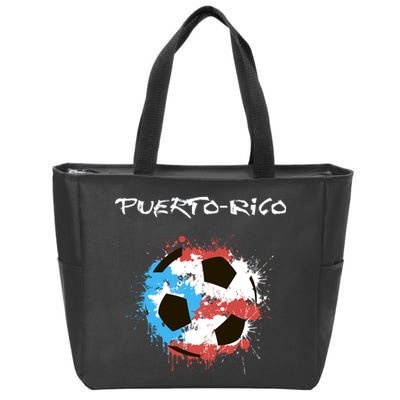 Puerto Rico Soccer Zip Tote Bag