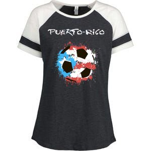 Puerto Rico Soccer Enza Ladies Jersey Colorblock Tee