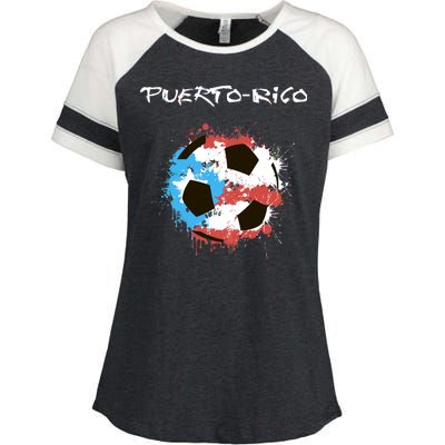 Puerto Rico Soccer Enza Ladies Jersey Colorblock Tee