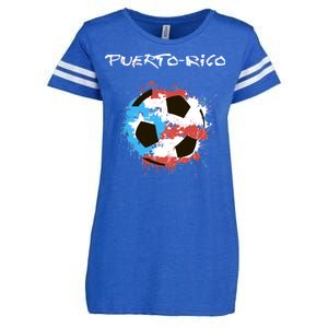 Puerto Rico Soccer Enza Ladies Jersey Football T-Shirt