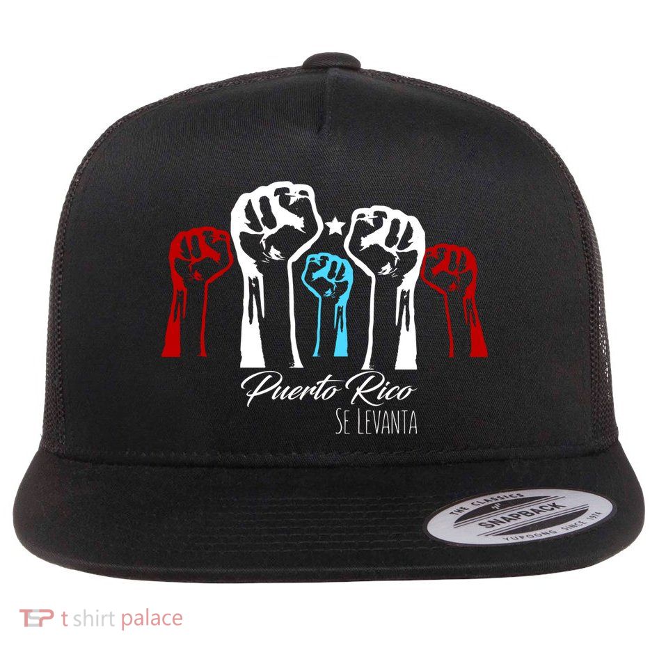 Puerto Rico Will Rise Flat Bill Trucker Hat