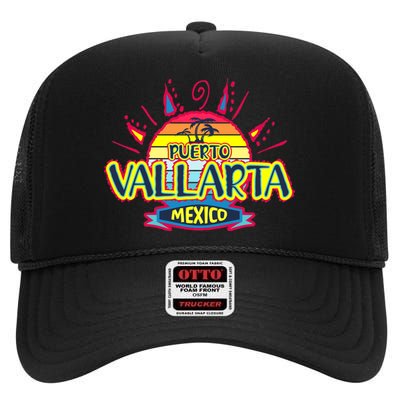 Puerto Vallarta High Crown Mesh Back Trucker Hat