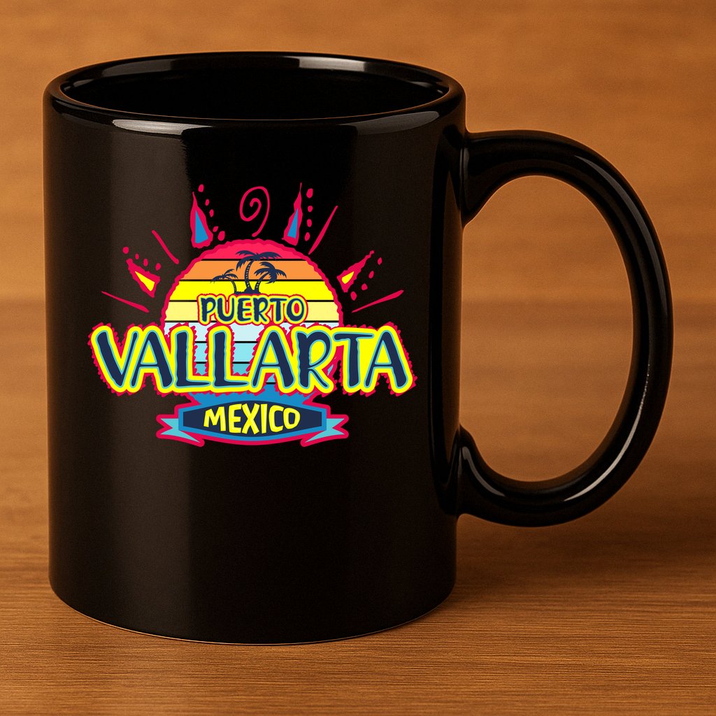 Puerto Vallarta 11oz C Handle Ceramic Mug