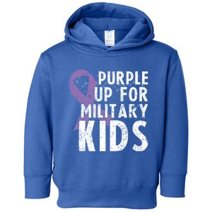 Purple Up For Military Gift Month For Military Cute Gift Toddler Hoodie