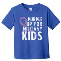 Purple Up For Military Gift Month For Military Cute Gift Toddler T-Shirt