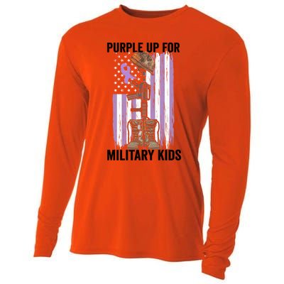 Purple Up For Military Day Month Of The Military Gift Cooling Performance Long Sleeve Crew