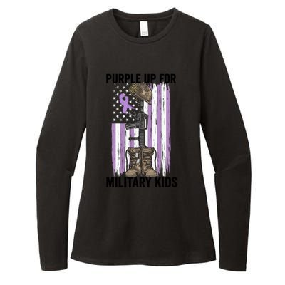 Purple Up For Military Day Month Of The Military Gift Womens CVC Long Sleeve Shirt