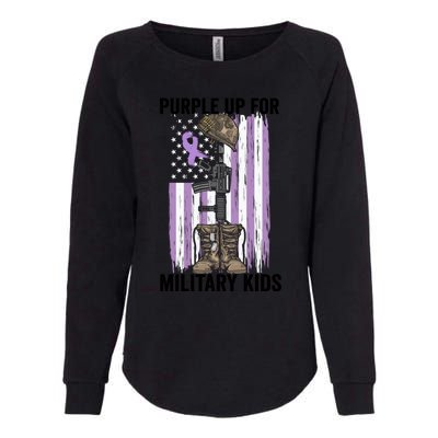 Purple Up For Military Day Month Of The Military Gift Womens California Wash Sweatshirt