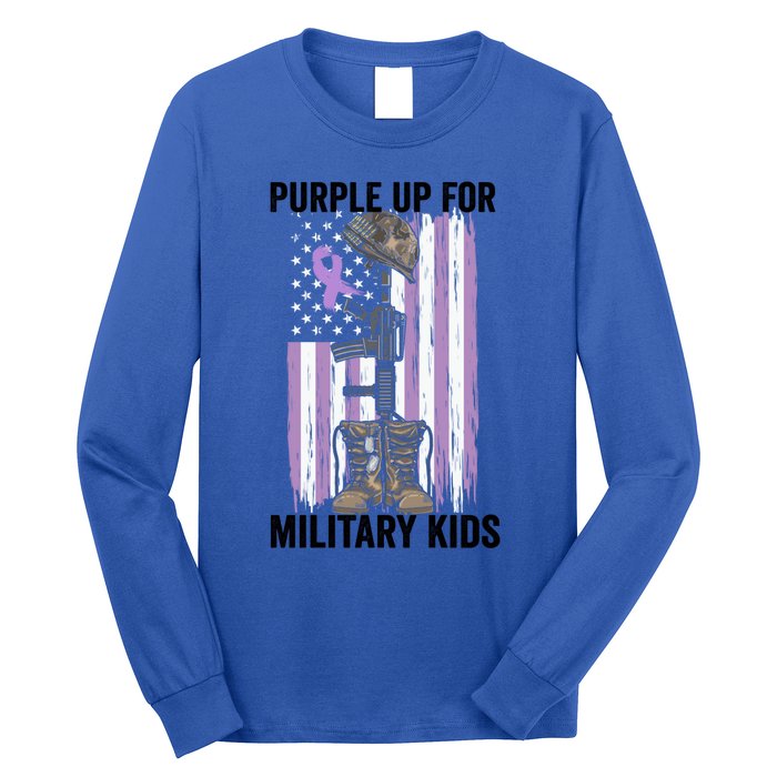 Purple Up For Military Day Month Of The Military Gift Long Sleeve Shirt