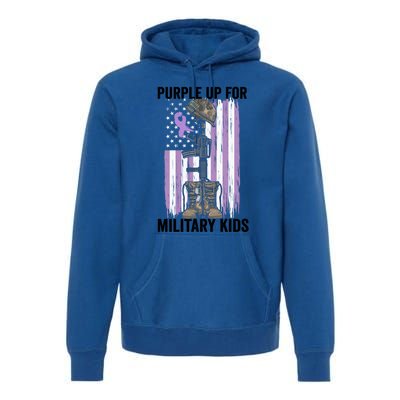 Purple Up For Military Day Month Of The Military Gift Premium Hoodie