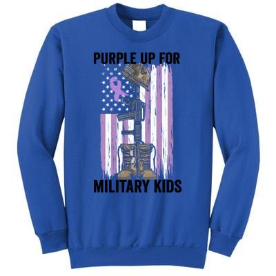 Purple Up For Military Day Month Of The Military Gift Tall Sweatshirt