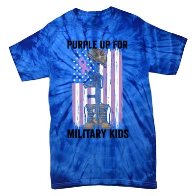 Purple Up For Military Day Month Of The Military Gift Tie-Dye T-Shirt