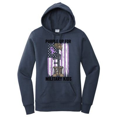 Purple Up For Military Day Month Of The Military Gift Women's Pullover Hoodie