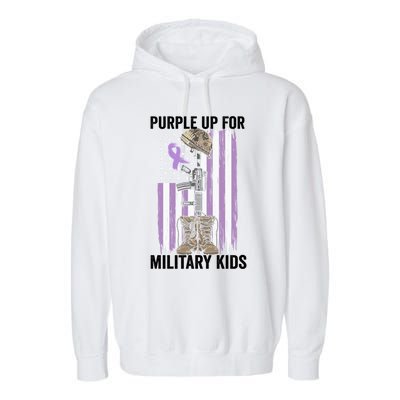 Purple Up For Military Day Month Of The Military Gift Garment-Dyed Fleece Hoodie