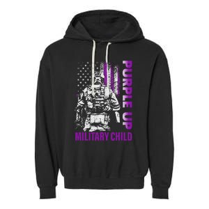 Purple Up For Military Child Month Garment-Dyed Fleece Hoodie