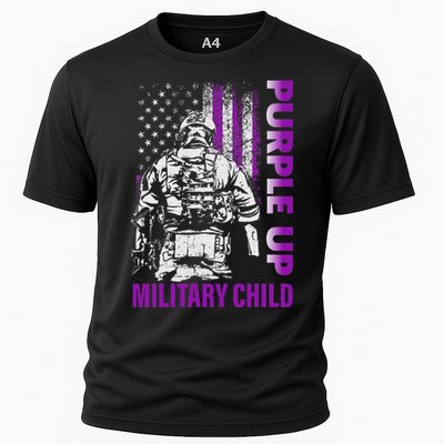 Purple Up For Military Child Month Cooling Performance Crew T-Shirt