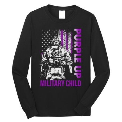 Purple Up For Military Child Month Long Sleeve Shirt