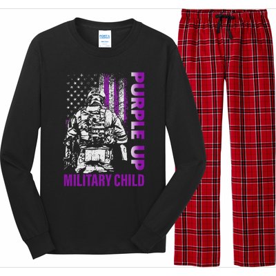 Purple Up For Military Child Month Long Sleeve Pajama Set