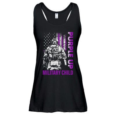 Purple Up For Military Child Month Ladies Essential Flowy Tank