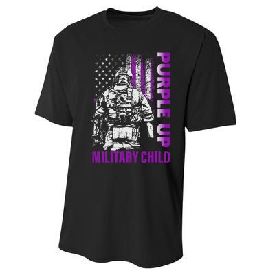 Purple Up For Military Child Month Performance Sprint T-Shirt