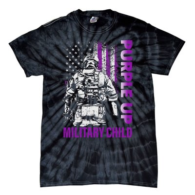 Purple Up For Military Child Month Tie-Dye T-Shirt