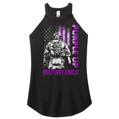 Purple Up For Military Child Month Women’s Perfect Tri Rocker Tank