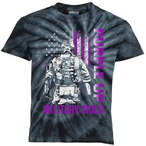 Purple Up For Military Child Month Kids Tie-Dye T-Shirt