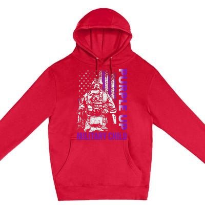 Purple Up For Military Child Month Premium Pullover Hoodie