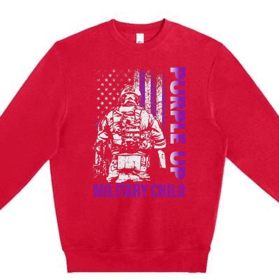 Purple Up For Military Child Month Premium Crewneck Sweatshirt