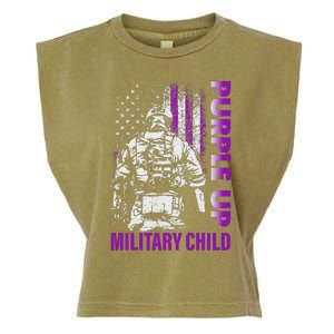 Purple Up For Military Child Month Garment-Dyed Women's Muscle Tee