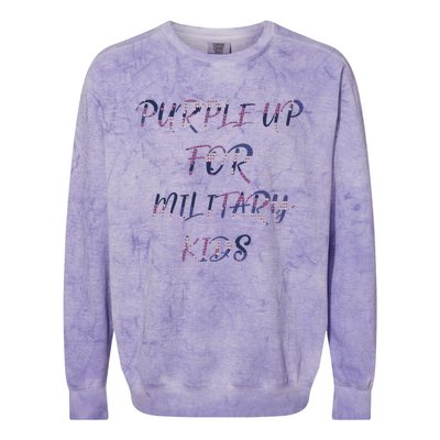 Purple Up For Military Gift The Military Month Gift Great Gift Colorblast Crewneck Sweatshirt