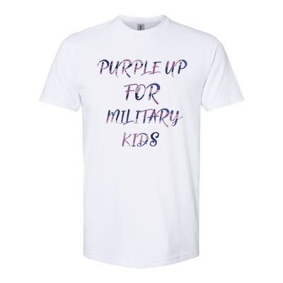 Purple Up For Military Gift The Military Month Gift Great Gift Softstyle CVC T-Shirt