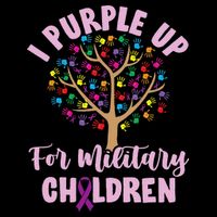 Purple Up For Military Children Tree Month Of Military Child Flexfit Unipanel Trucker Cap