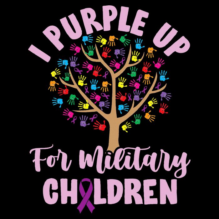 Purple Up For Military Children Tree Month Of Military Child Flexfit Unipanel Trucker Cap