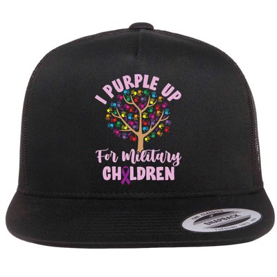 Purple Up For Military Children Tree Month Of Military Child Flatbill Hat