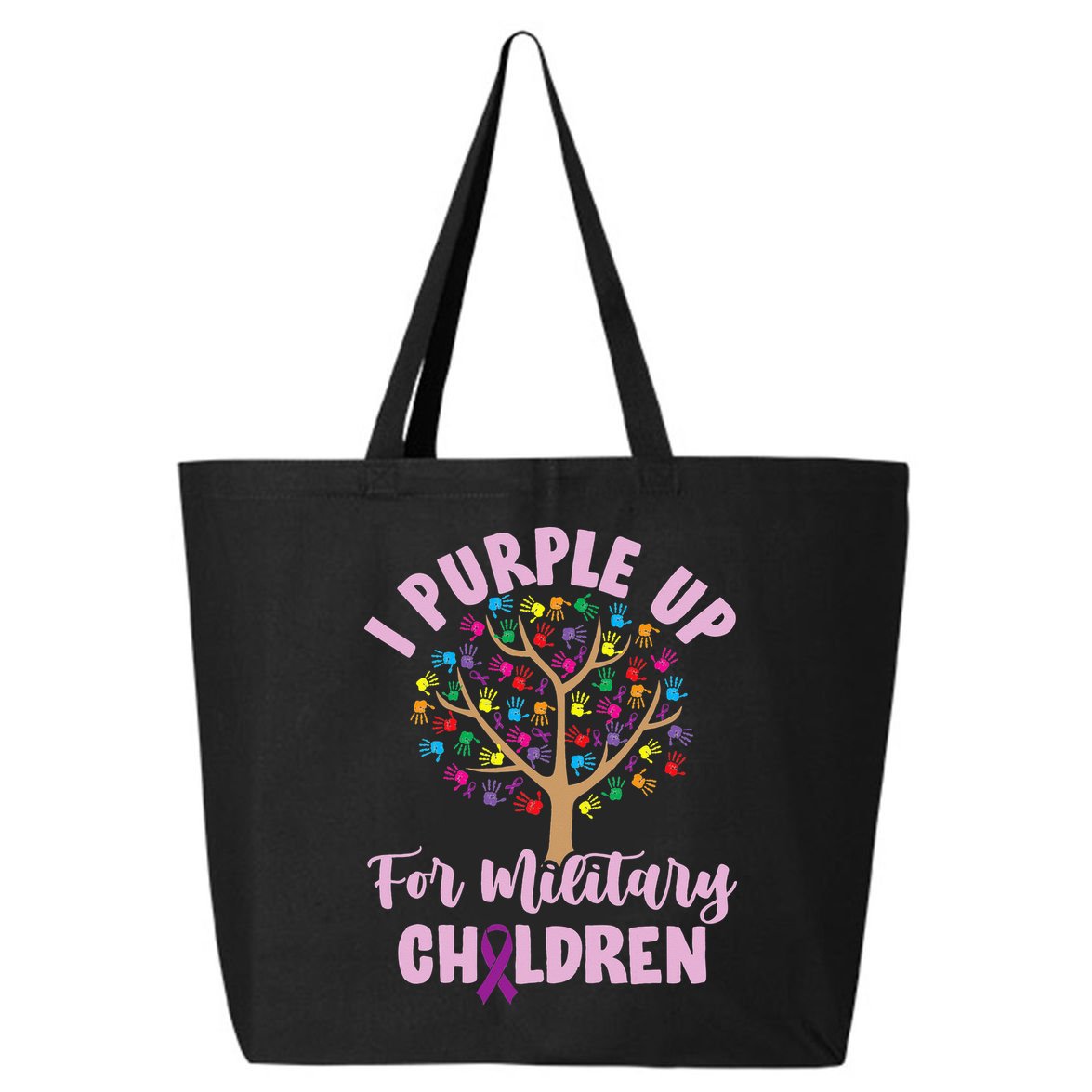 Purple Up For Military Children Tree Month Of Military Child 25L Jumbo Tote