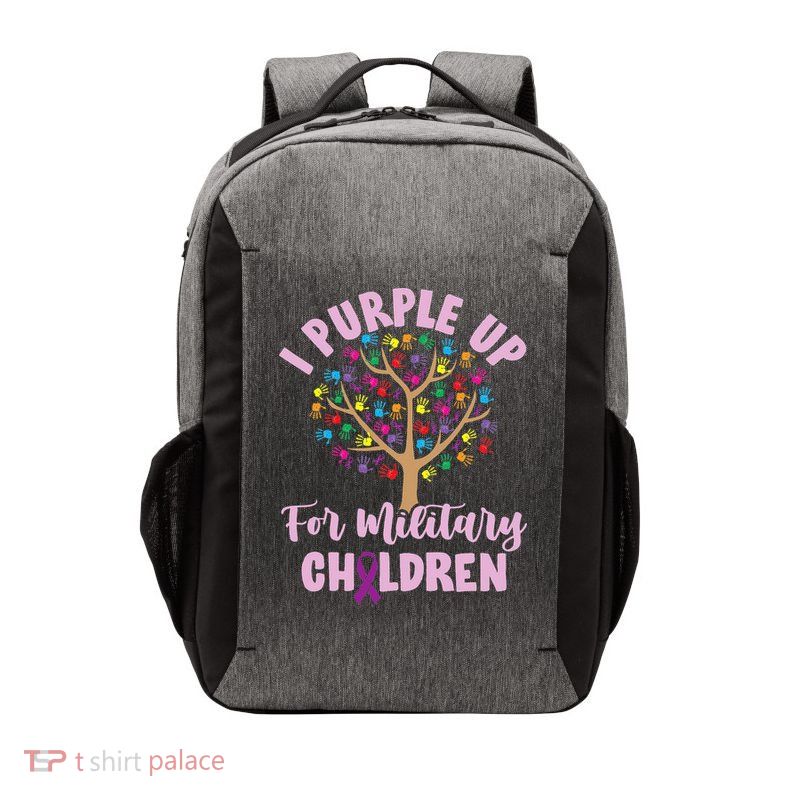 Purple Up For Military Children Tree Month Of Military Child Vector Backpack