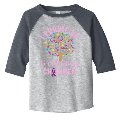 Purple Up For Military Children Tree Month Of Military Child Toddler Fine Jersey T-Shirt