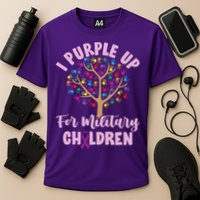 Purple Up For Military Children Tree Month Of Military Child Cooling Performance Crew T-Shirt