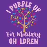 Purple Up For Military Children Tree Month Of Military Child Cooling Performance Crew T-Shirt