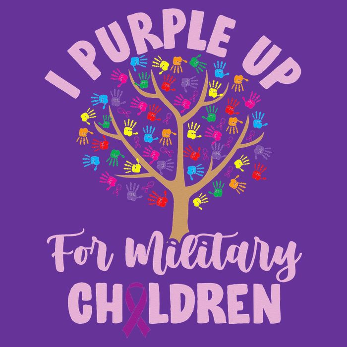 Purple Up For Military Children Tree Month Of Military Child Cooling Performance Crew T-Shirt