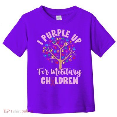 Purple Up For Military Children Tree Month Of Military Child Toddler T-Shirt