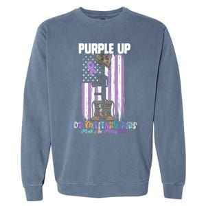 Purple Up For Military Day Month Of The Military Gift Garment-Dyed Sweatshirt