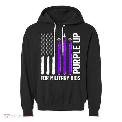 Purple Up For Military Kids Garment-Dyed Fleece Hoodie