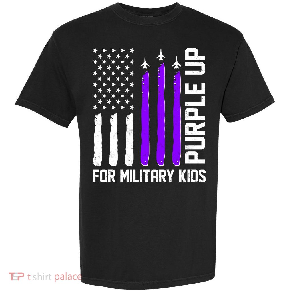 Purple Up For Military Kids Garment-Dyed Heavyweight T-Shirt